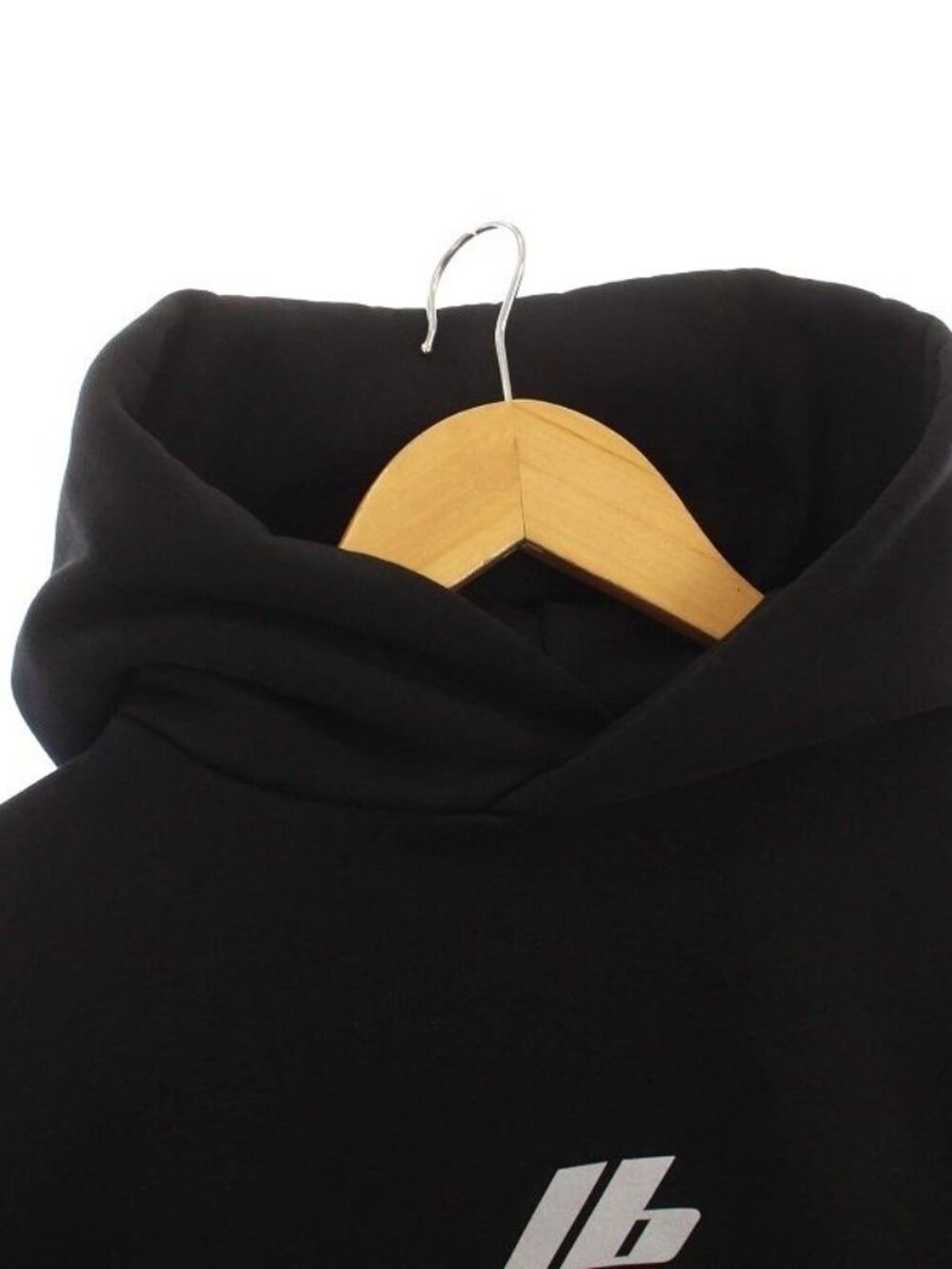 Balenciaga Large Fit Hoodie Pullover Sweatshirt Long Sleeve Logo 1 S Black - Picture 4 of 9